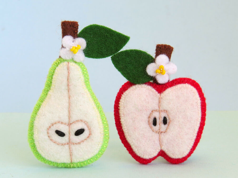 Felt Pear Brooch _ SDC _ 5