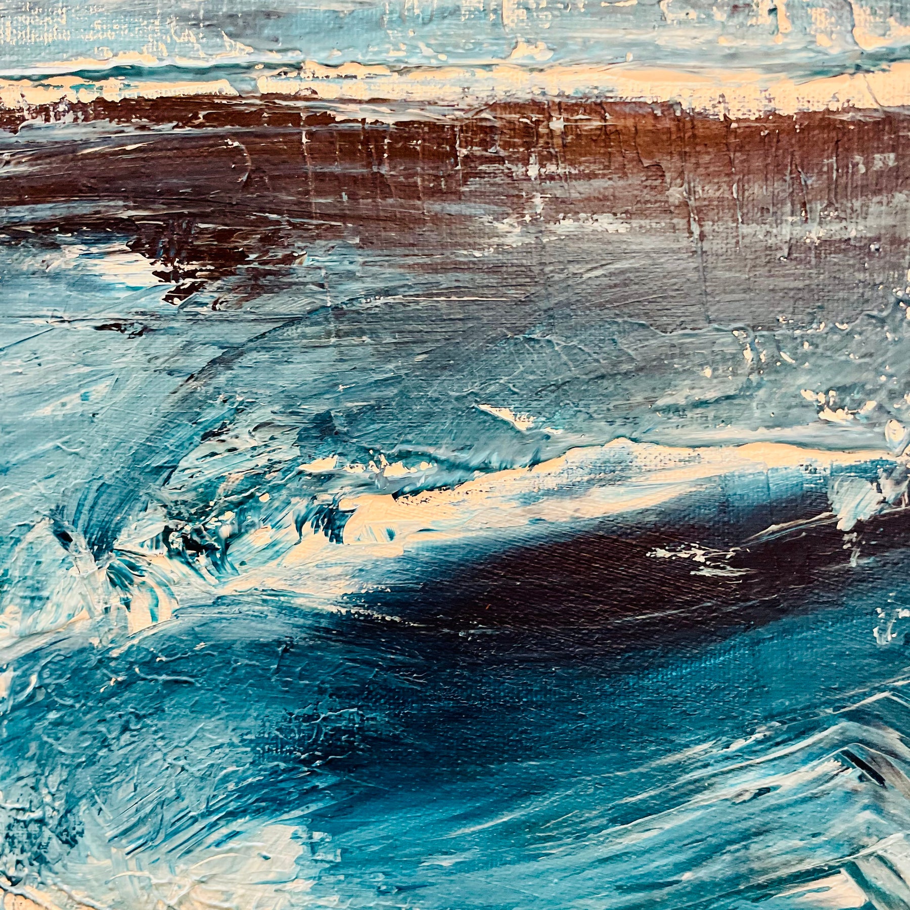 Beyond the Churn - Large Textured Acrylic on canvas