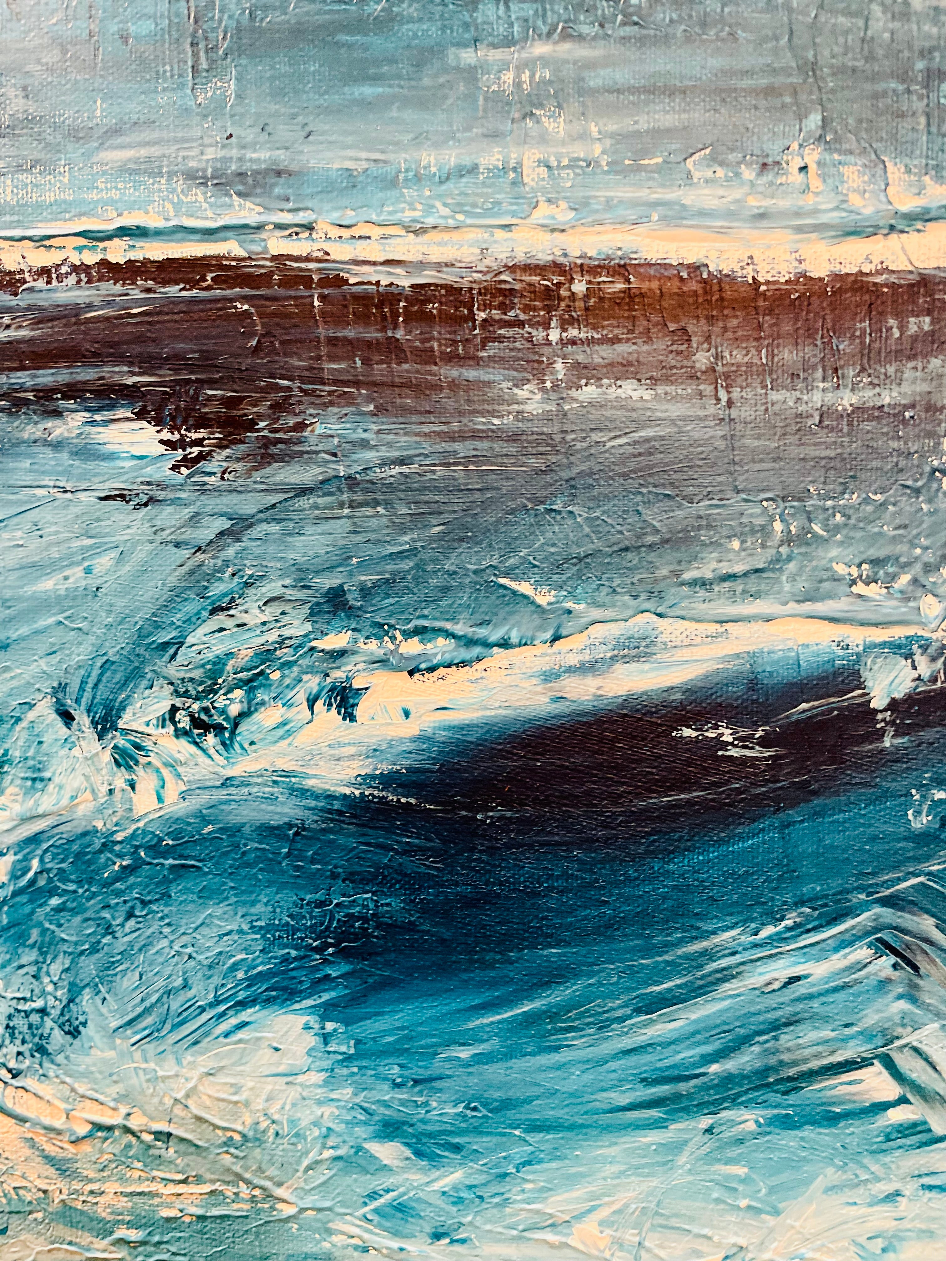 Beyond the Churn - Large Textured Acrylic on canvas