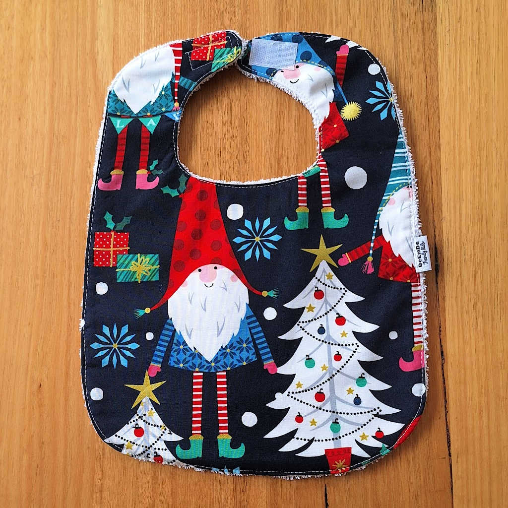 Handmade Christmas Elf Baby Bib