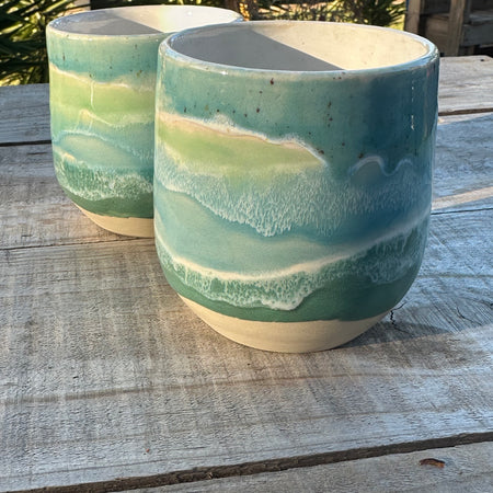 Coastal Waters | Handmade Ceramic Tumblers | 350ml & 450ml