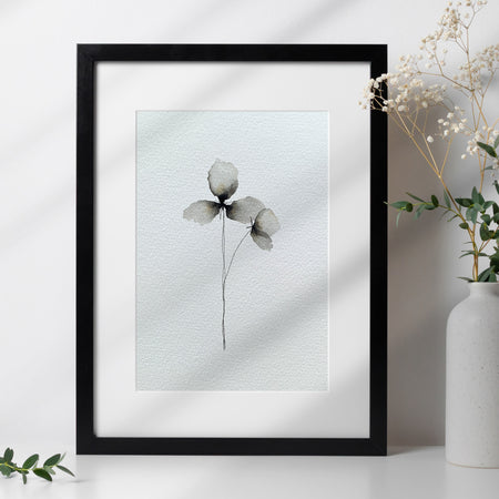 Neutral Floral Original Hand-painted Watercolour Artwork