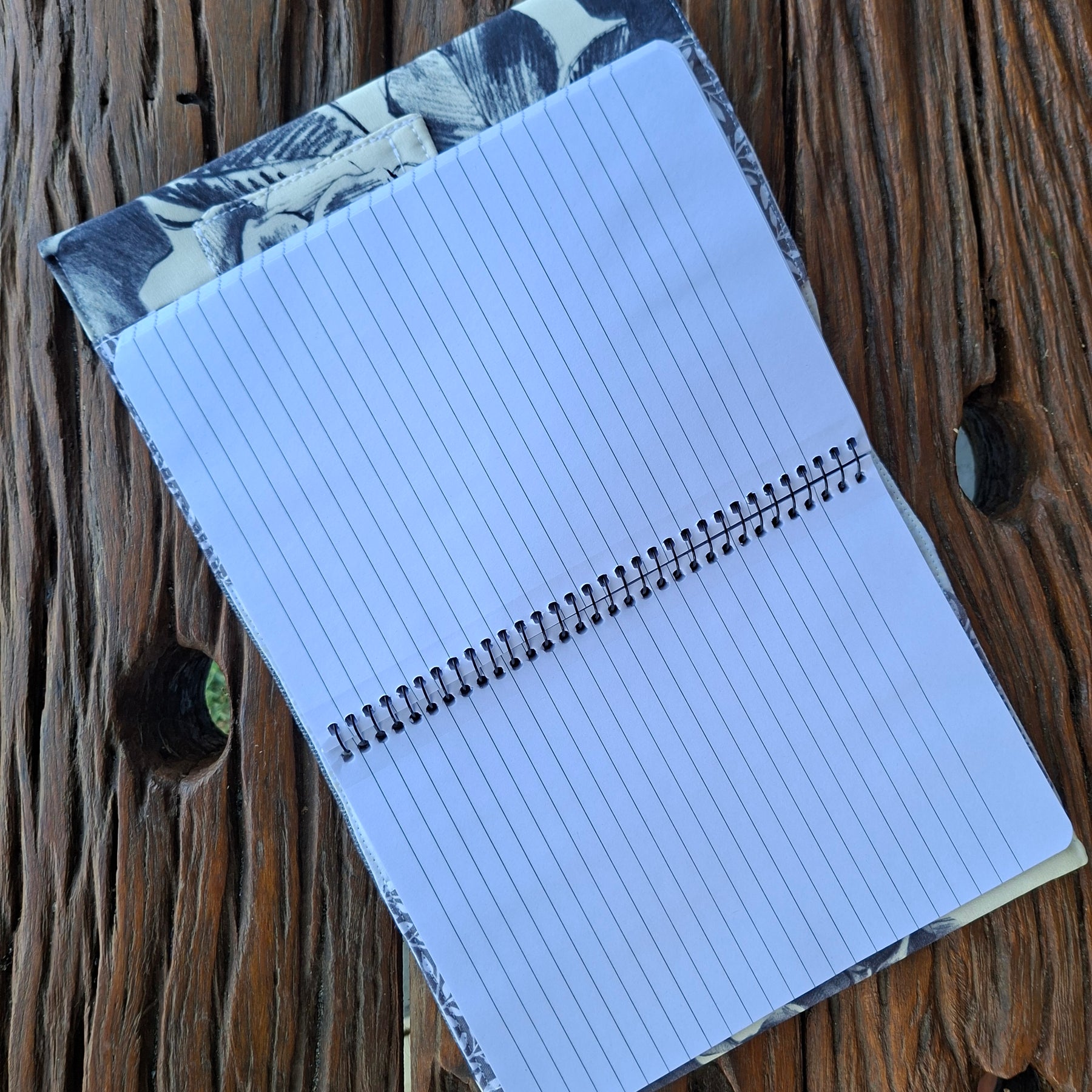 Recycled Rose & Faded Denim Journal Cover - A5