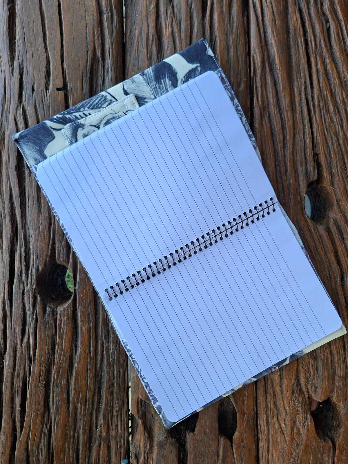 Recycled Rose & Faded Denim Journal Cover - A5