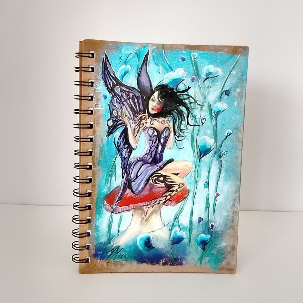 Fairy of Hearts Handpainted Notebook A5 - Lined