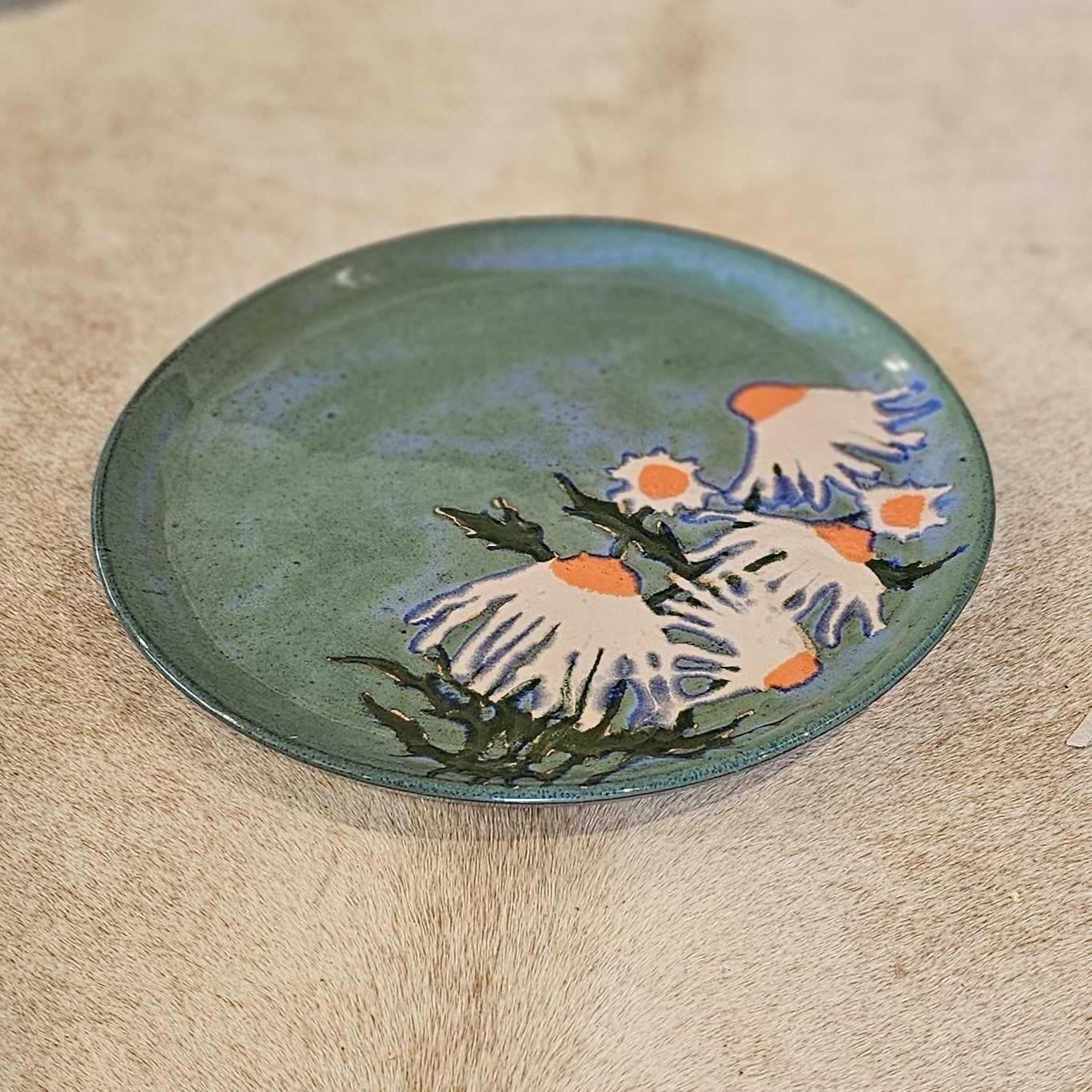Echinacea Flower Plate (hand painted)