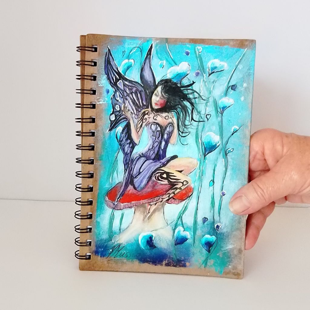Fairy of Hearts Handpainted Notebook A5 - Lined