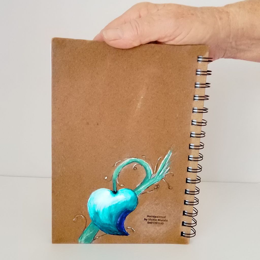 Fairy of Hearts Handpainted Notebook A5 - Lined