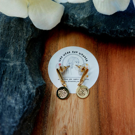 Lotus Flower Earrings | Floral Statement Earrings