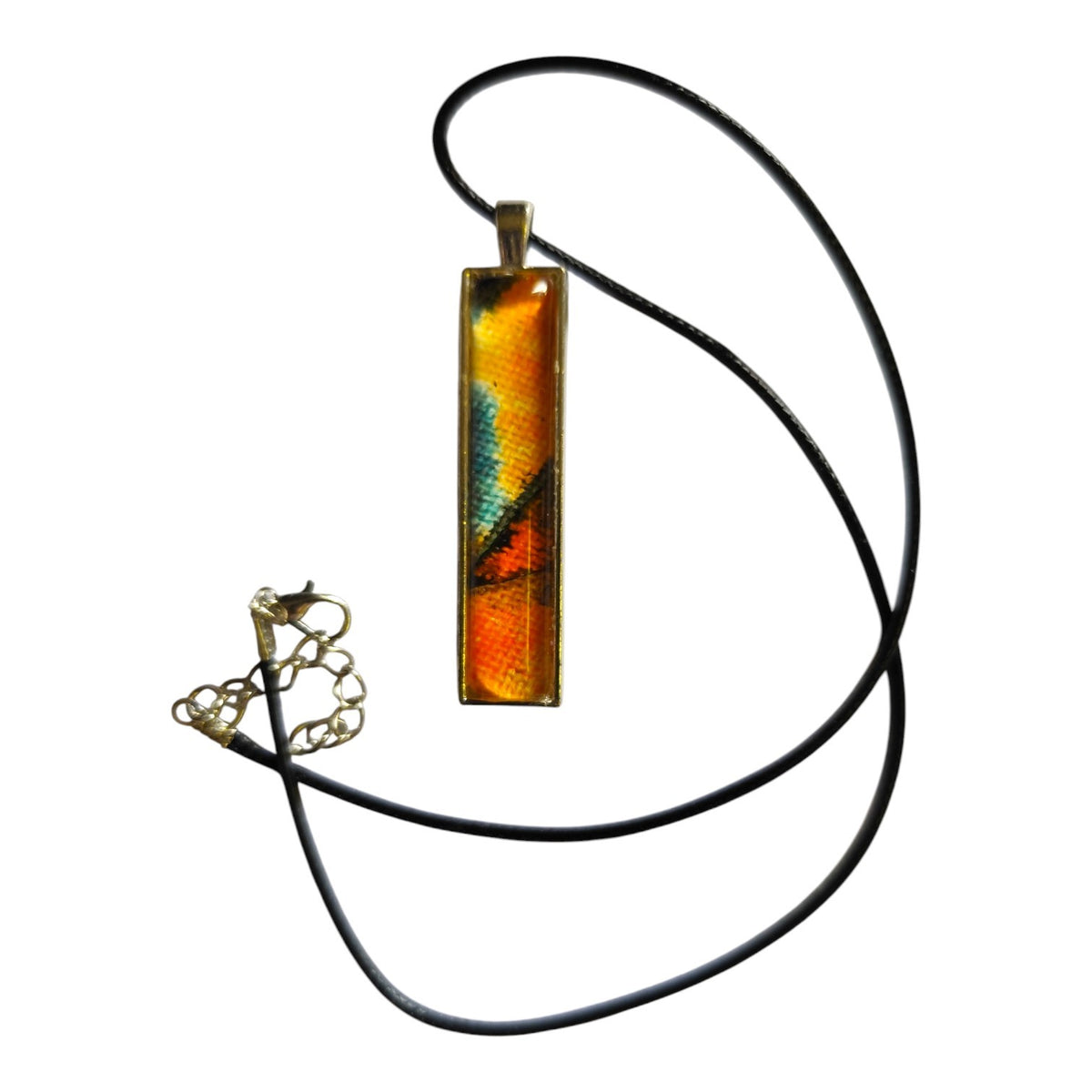Landscape Pendant Necklace, Wearable Original Painting
