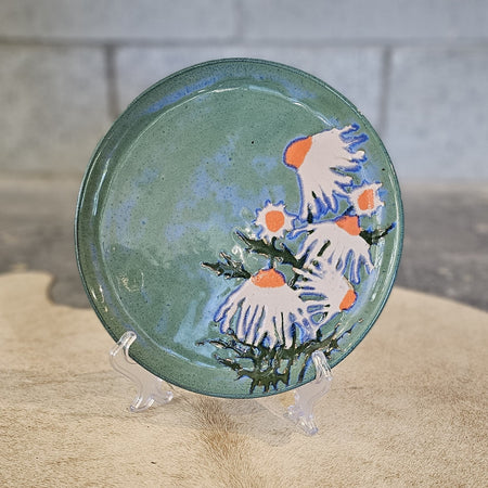 Echinacea Flower Plate (hand painted)