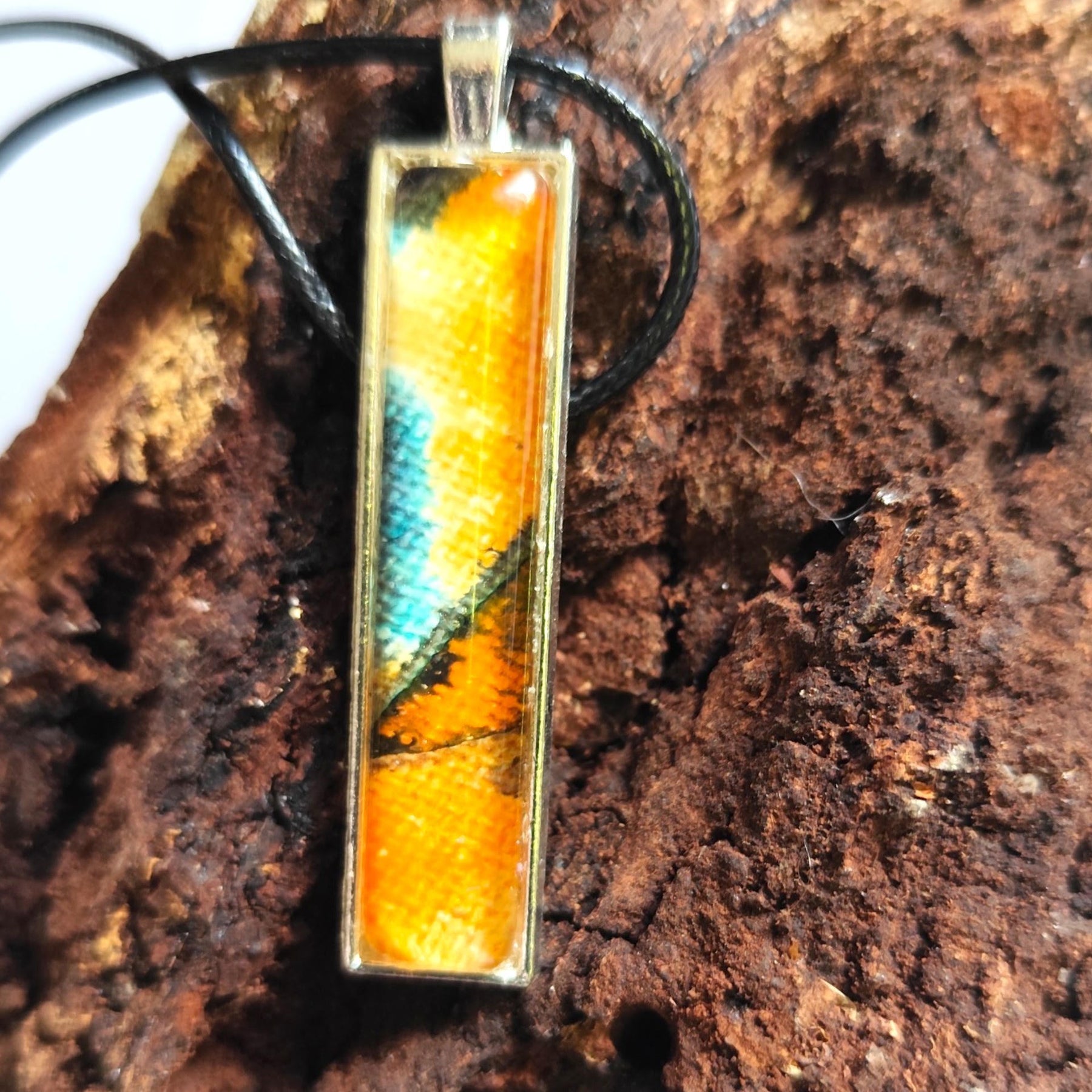 Landscape Pendant Necklace, Wearable Original Painting