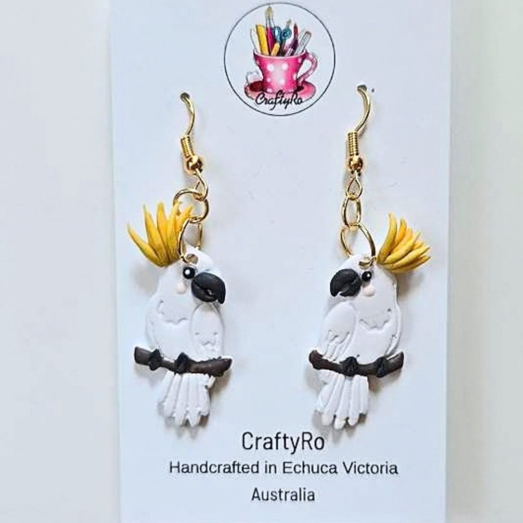 Australian Cockatoo Earrings