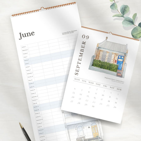 2027 Illustrated Wall Calendar and Family Planner