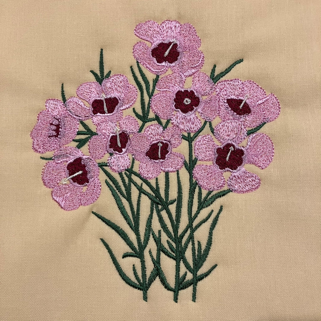 handmade Australian native quilted - geraldton wax (pink)