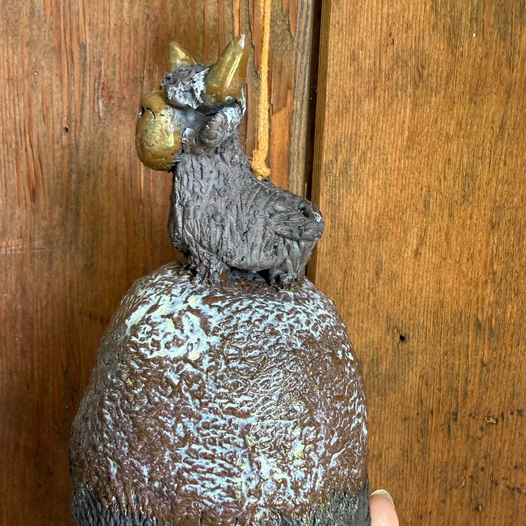 Handmade ceramic bell with Highland cow