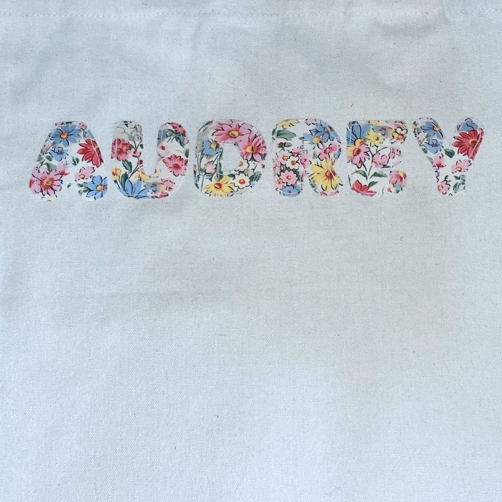 Simply Sweet Tote Bag| Raw Edge Floral Appliqué | Personalise