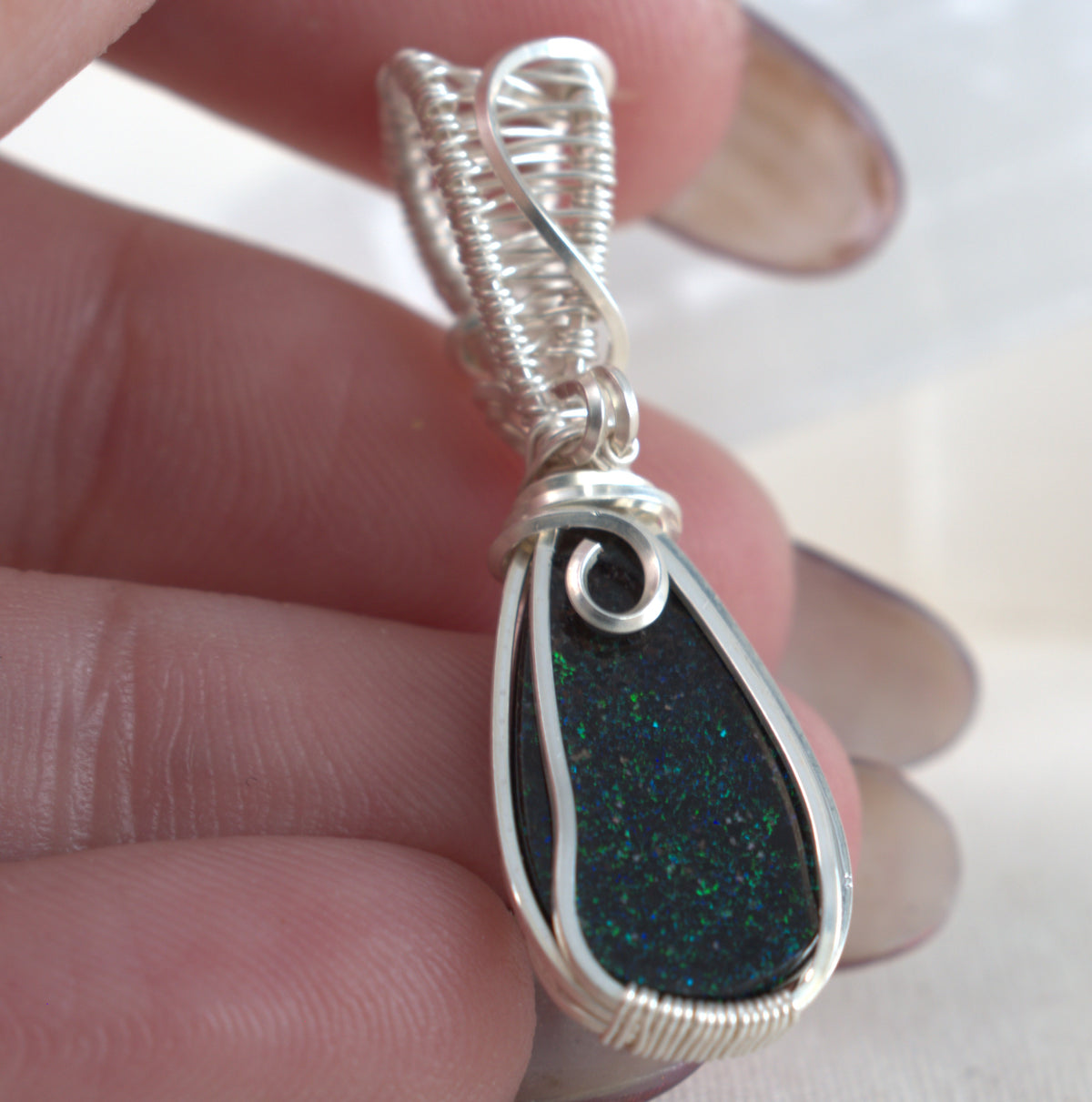 Opal Skies, Australian Fairy Opal Pendant - October Birthstone
