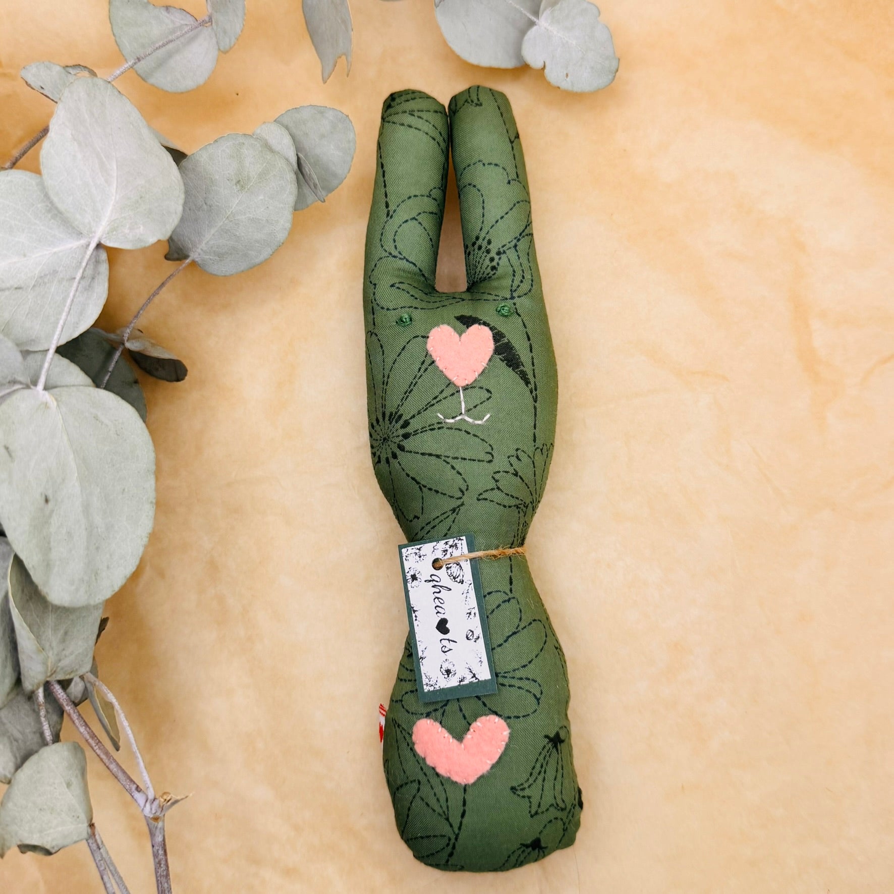 Handmade Bunny Rattle - Lots of options including Liberty