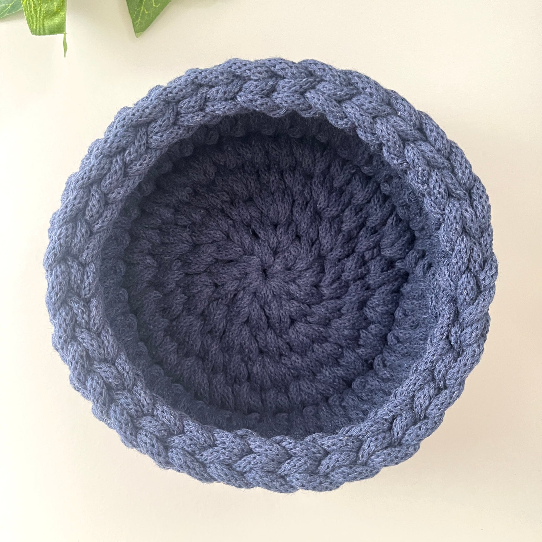 Small crochet basket - colour Denim