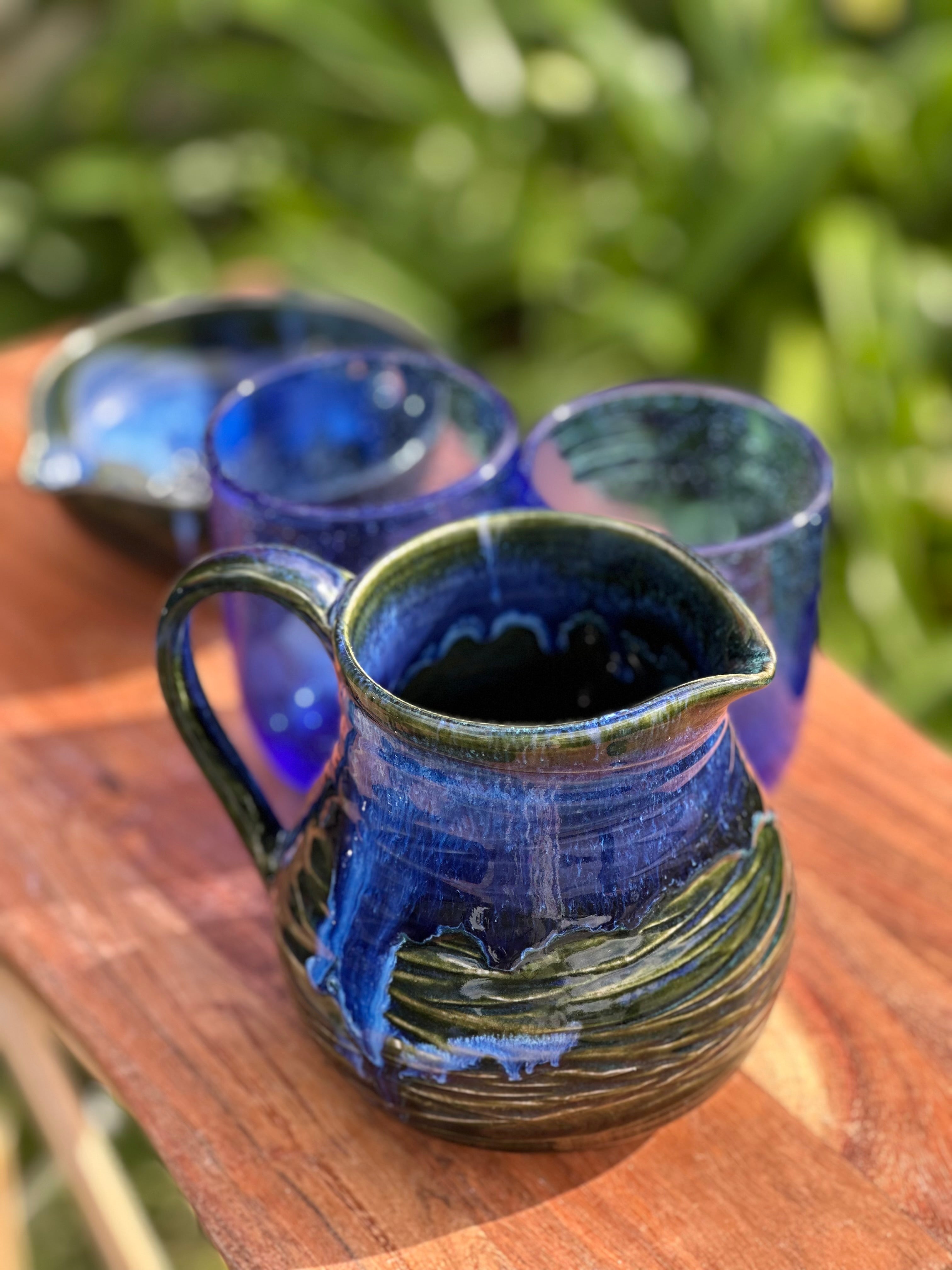 Ocean Eyes Jug - Handmade Ceramic Stoneware Jug