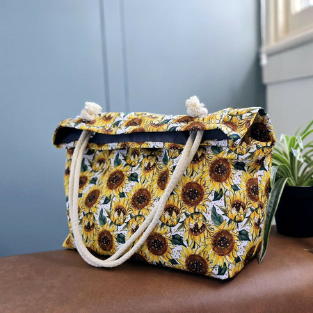 Sunflowers tote bag. Market bag.