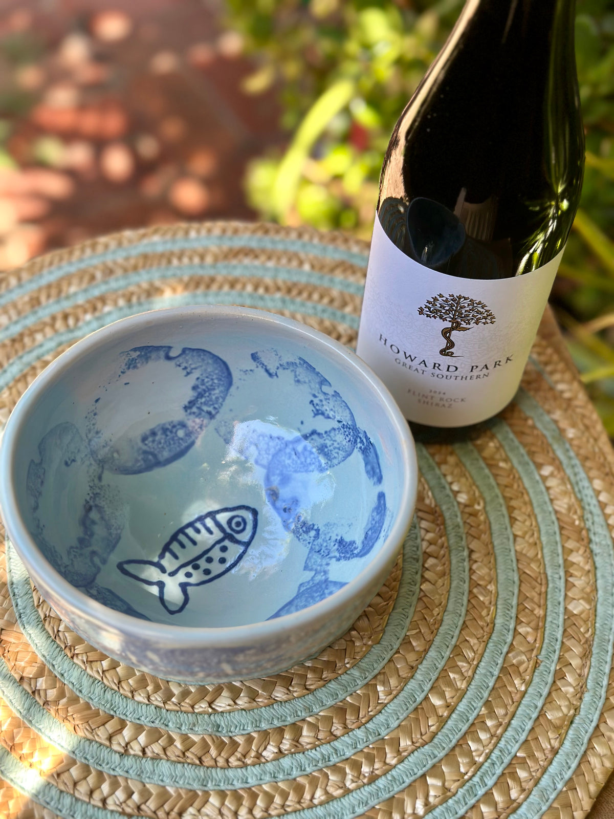 Fish Bowl | Handmade Blue Ceramic Pasta & Salad Bowl