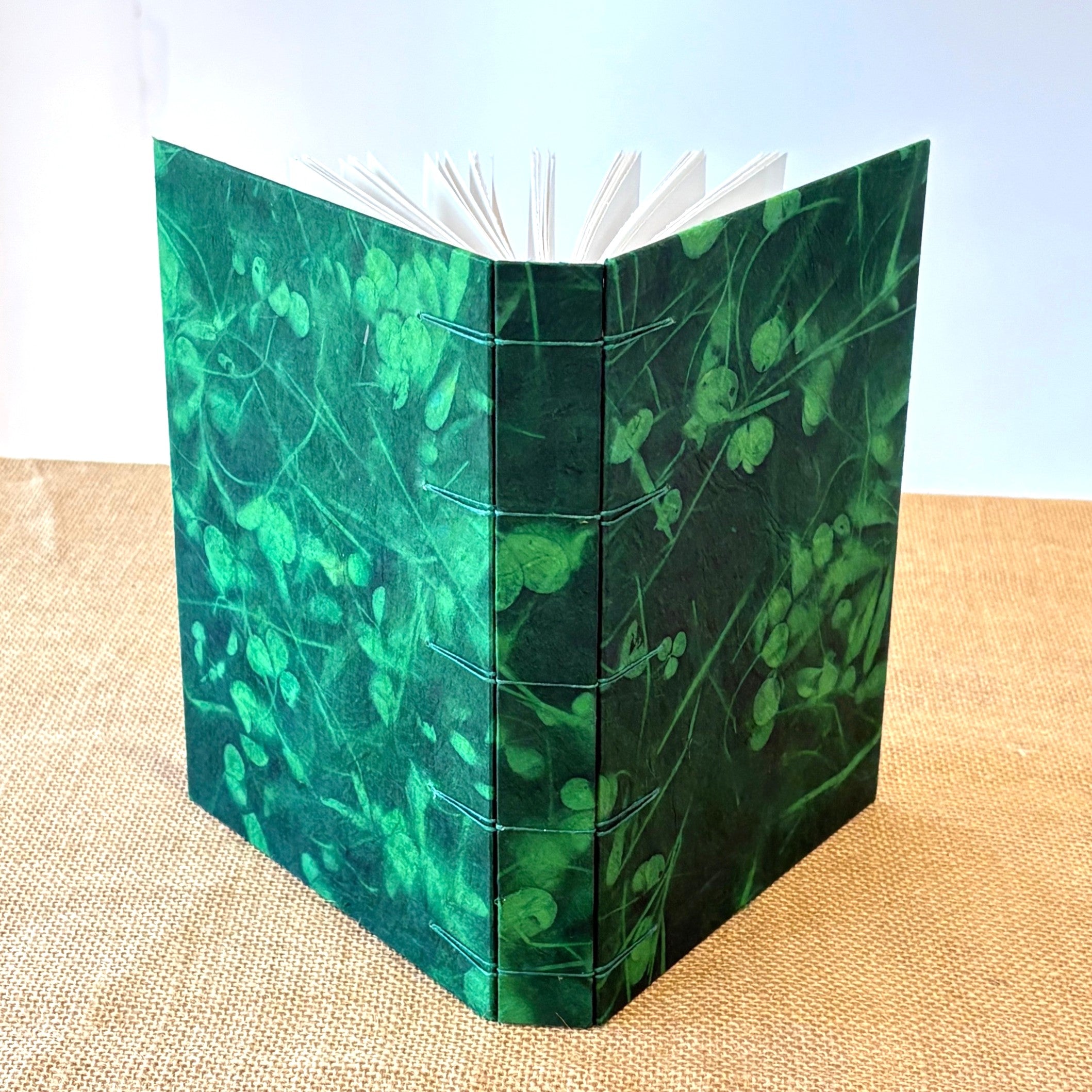 Handmade Multi Media Art Journal with Botanical  Cover