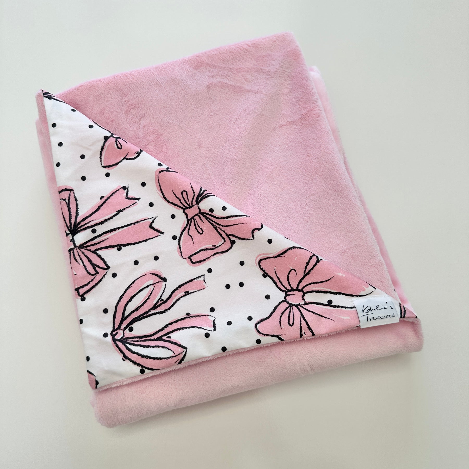 Pink bows Snuggie blanket