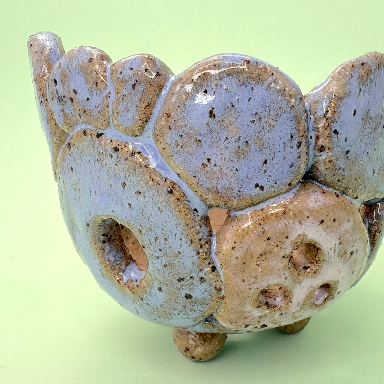 Ceramic orchid pot – circles design