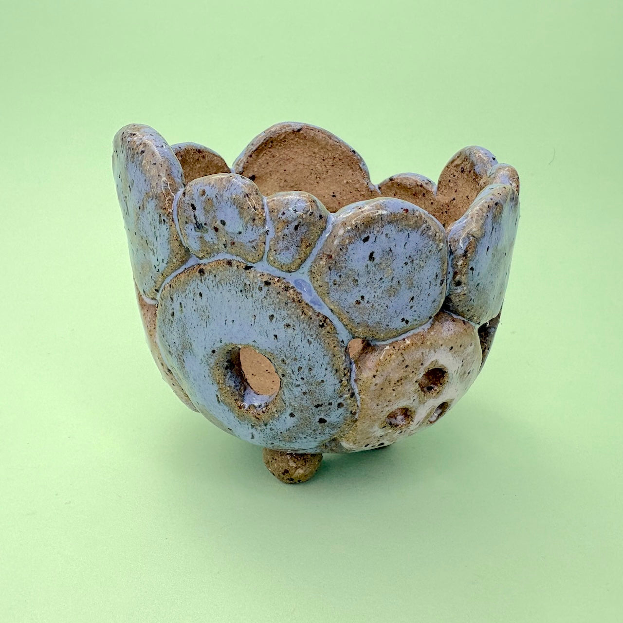Ceramic orchid pot – circles design