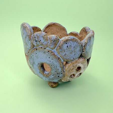 Ceramic orchid pot – circles design