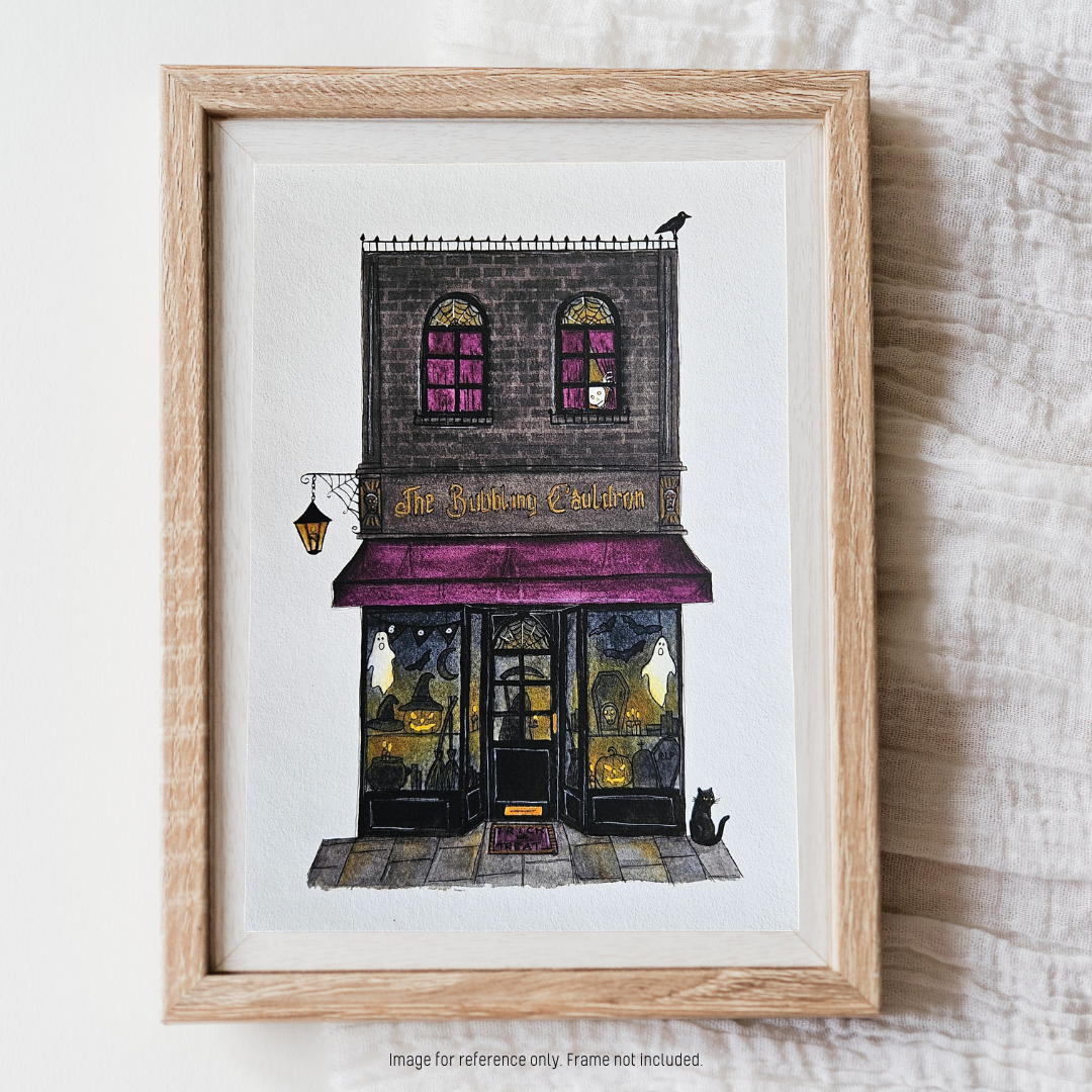 Watercolour Art Print - 'The Bubbling Cauldron' Storefront