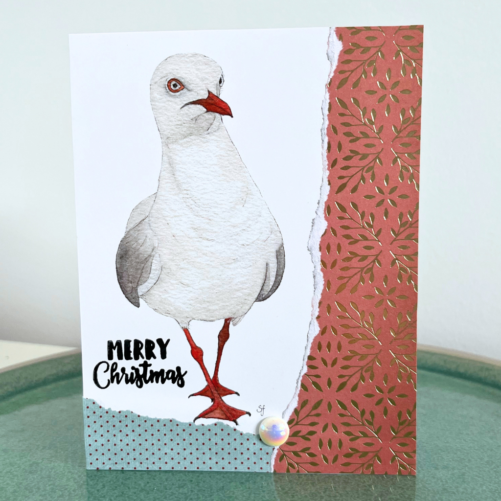 Christmas card - seagulls and cockatoos (choice of options)
