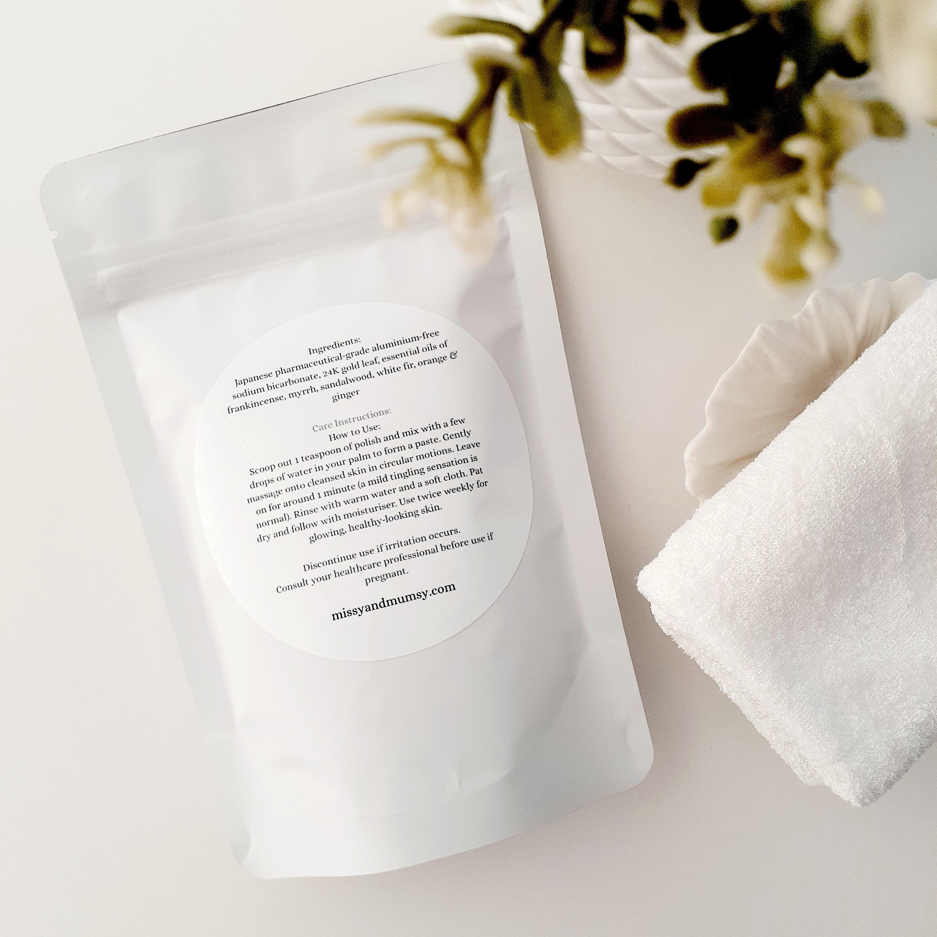 Christmas Face Scrub- Gold Frankincense Myrrh - Exfoliating Facial Scrub - Brightening Natural Skin Care