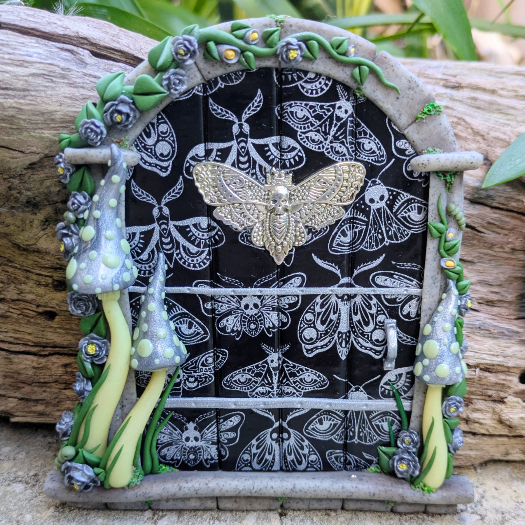 Death Head Moth Fairy Door