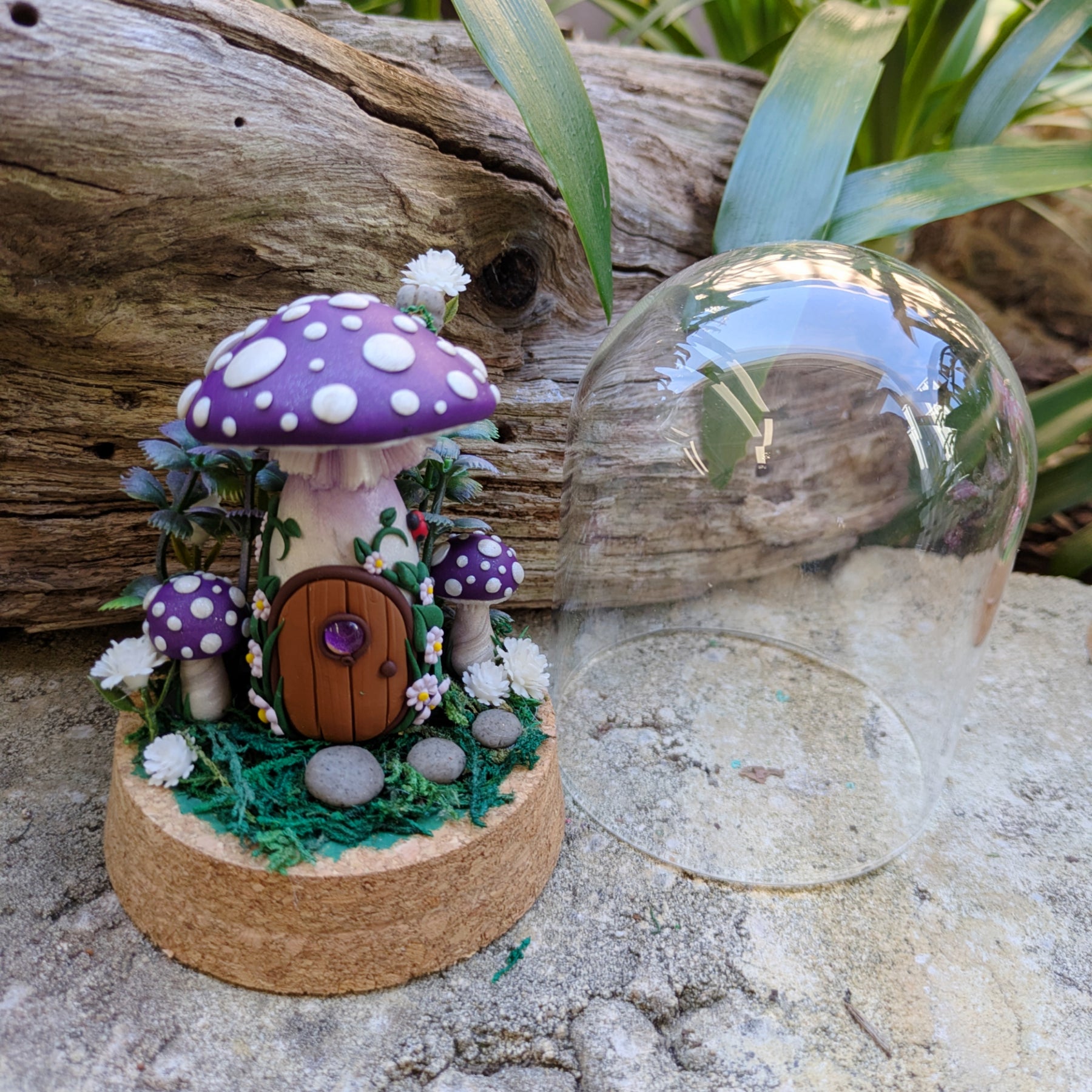 Enchanted Purple Fairy Mushroom House