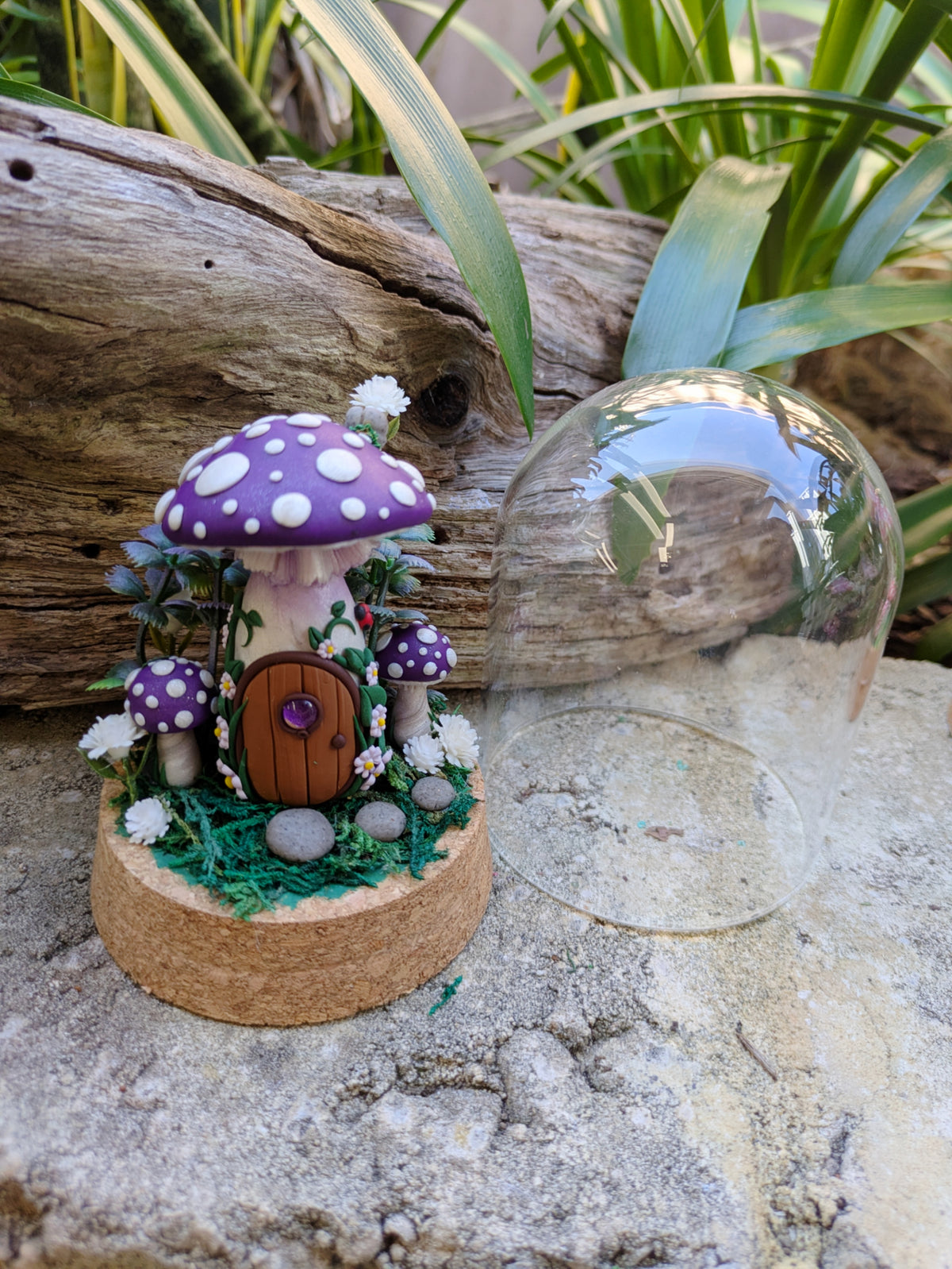 Enchanted Purple Fairy Mushroom House