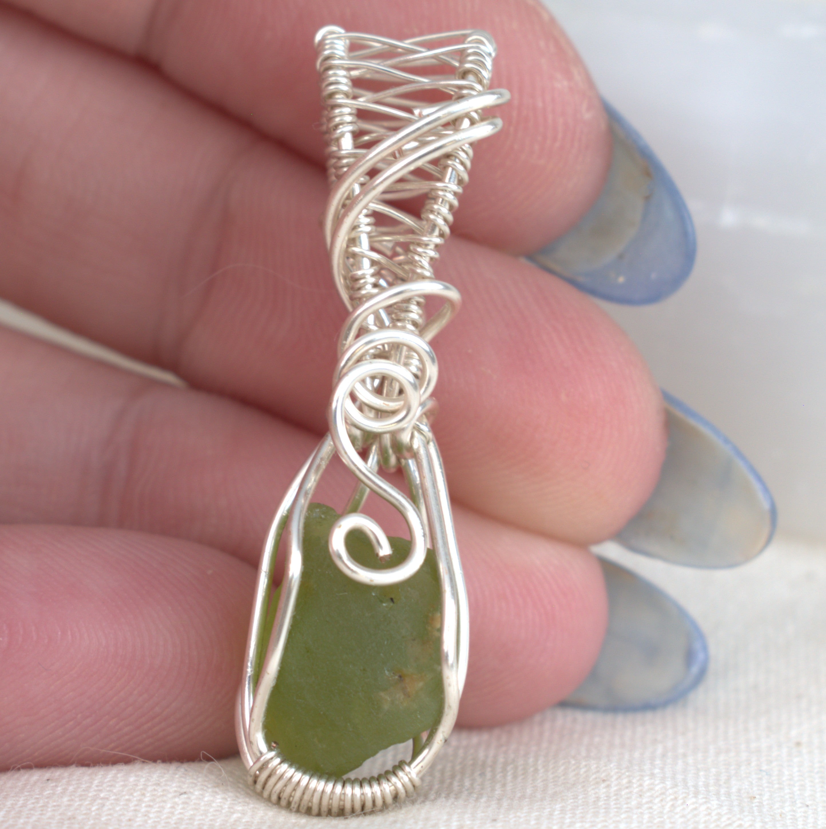 Raw Peridot – Hand-Wrapped Gemstone Pendant