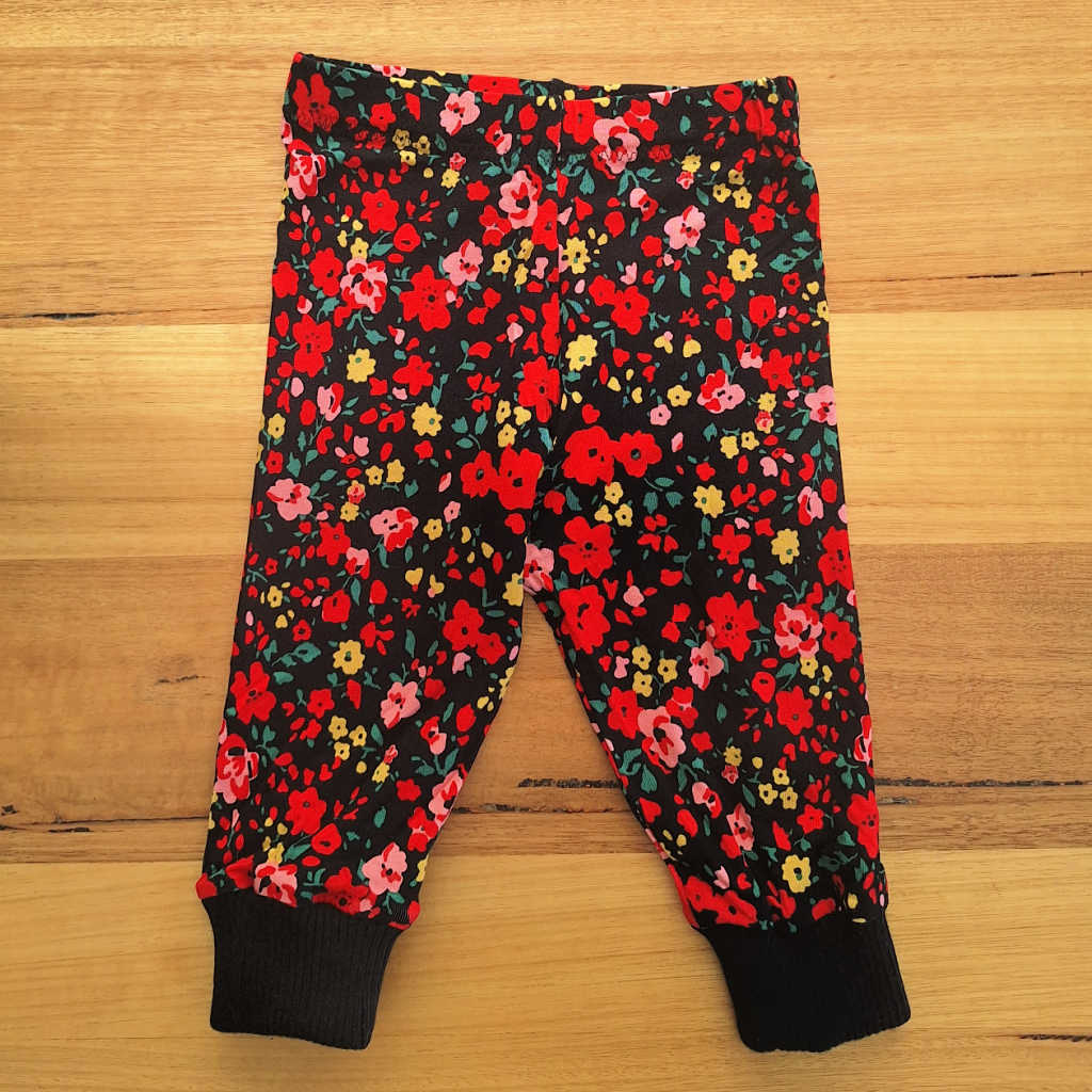 Handmade Baby Girls Floral Pants| Size 9 -12 Months