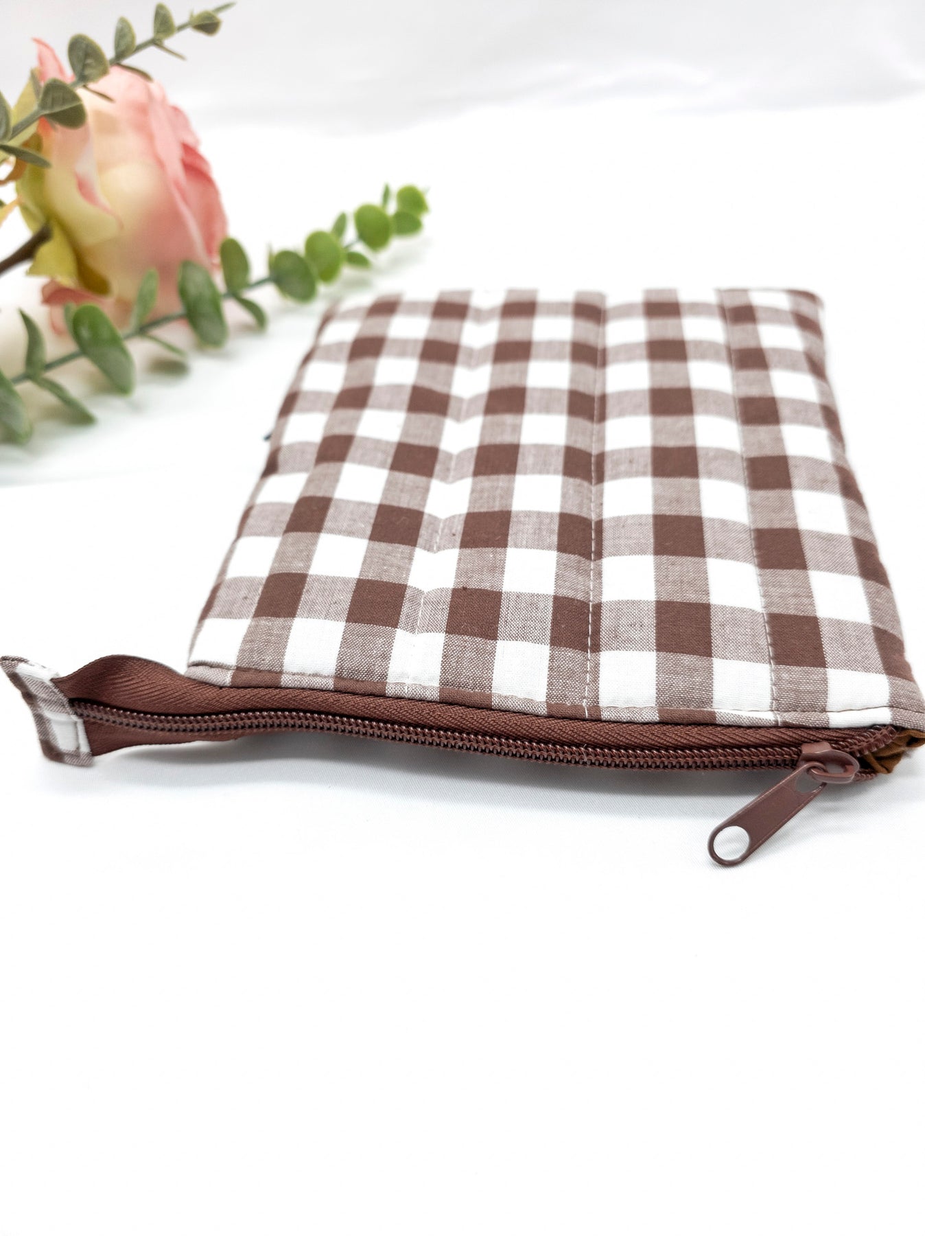 Quilted Kindle Sleeve, Padded E-reader case, Coco Gingham