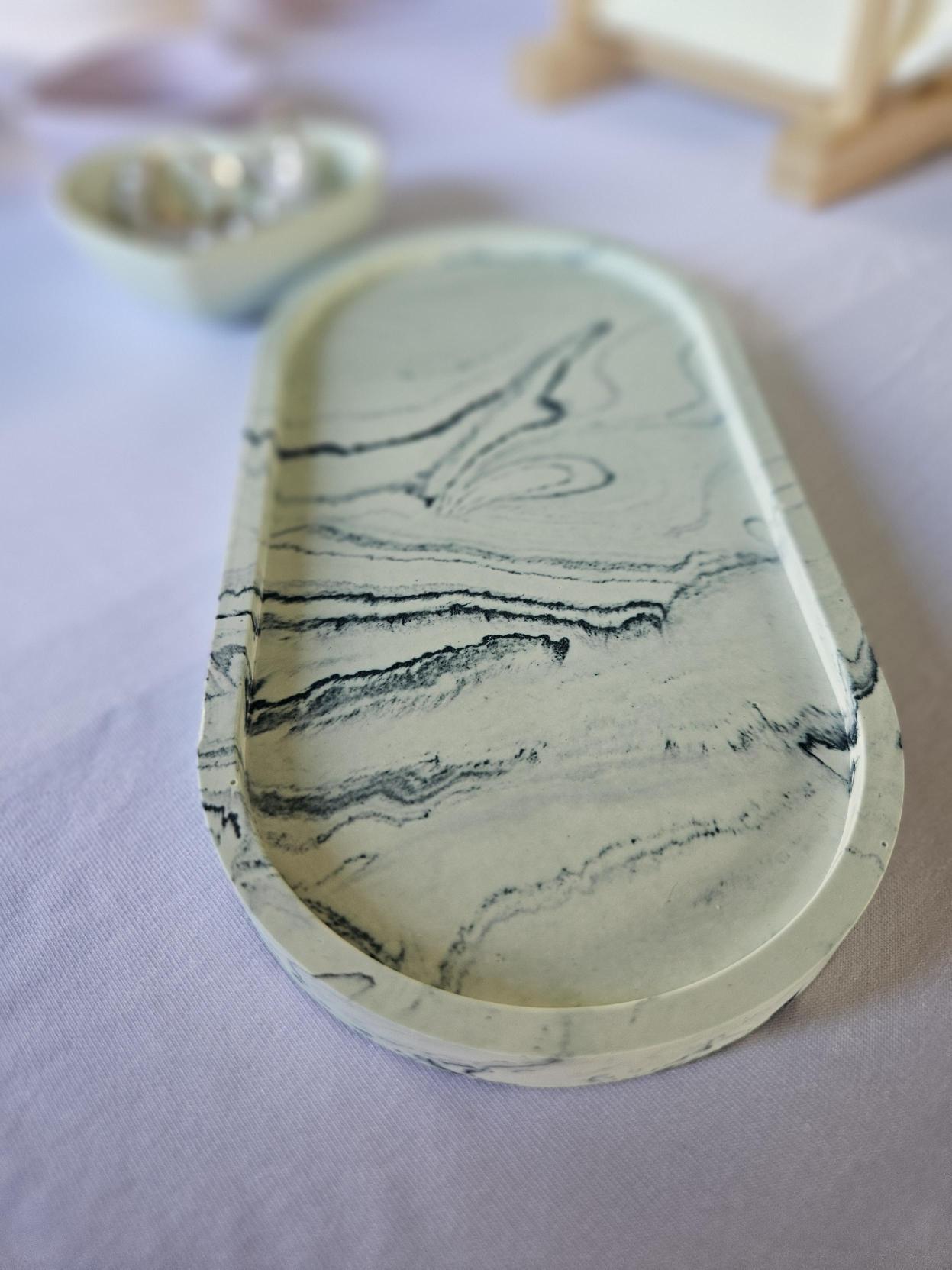 Eco Resin Oval Trinket Tray