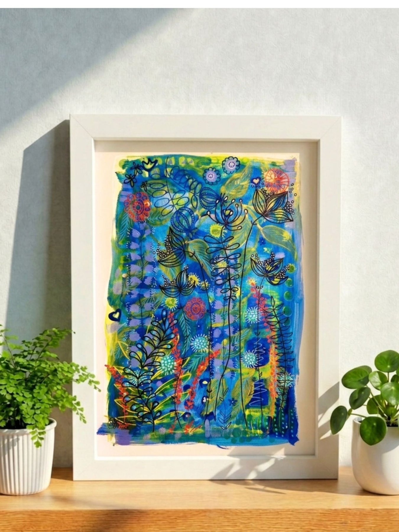 Original Hand Painted Artwork: The Sapphire Garden
