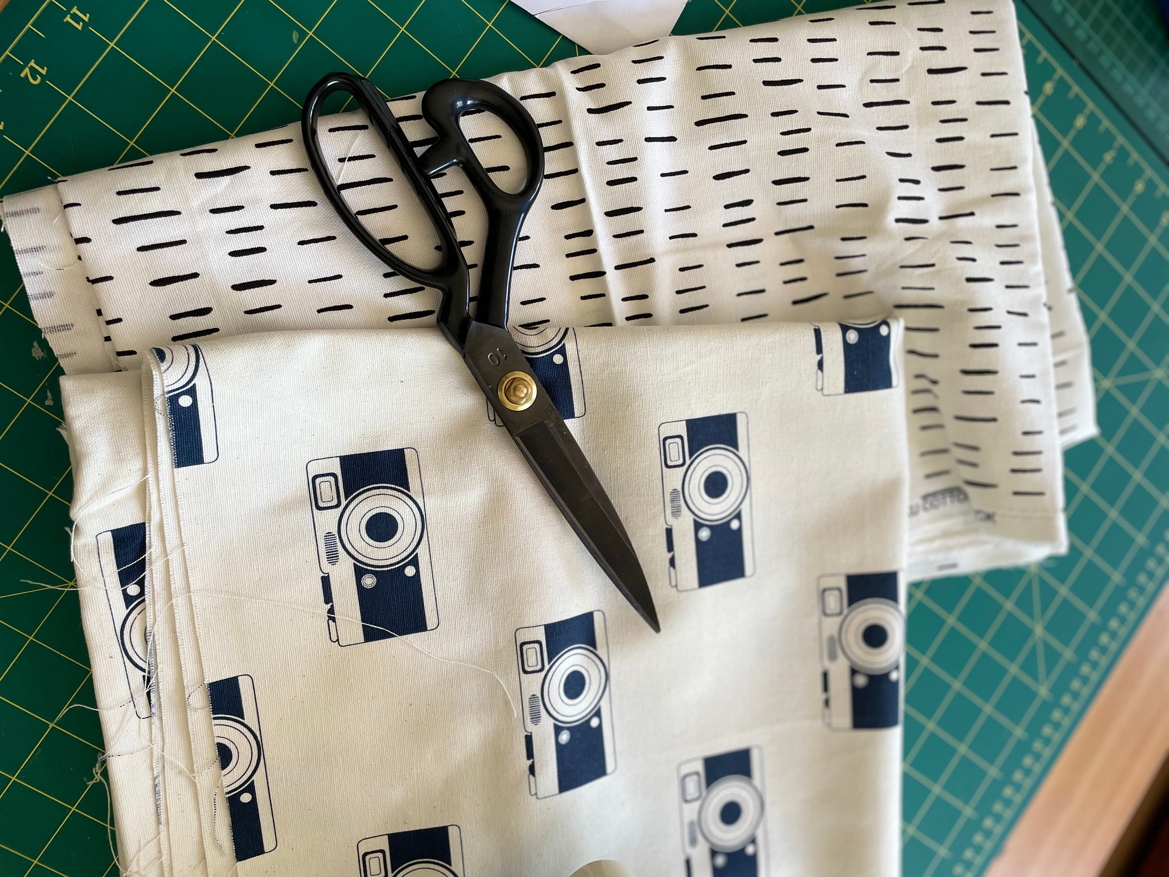 Retro Camera Print Tote Bag, Upcycled