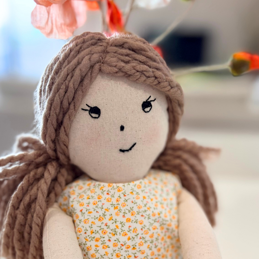Handmade Fabric Doll (35cm)- Sylvie
