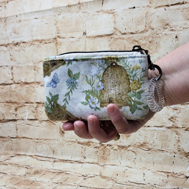 Floral Bees Double coin Purse