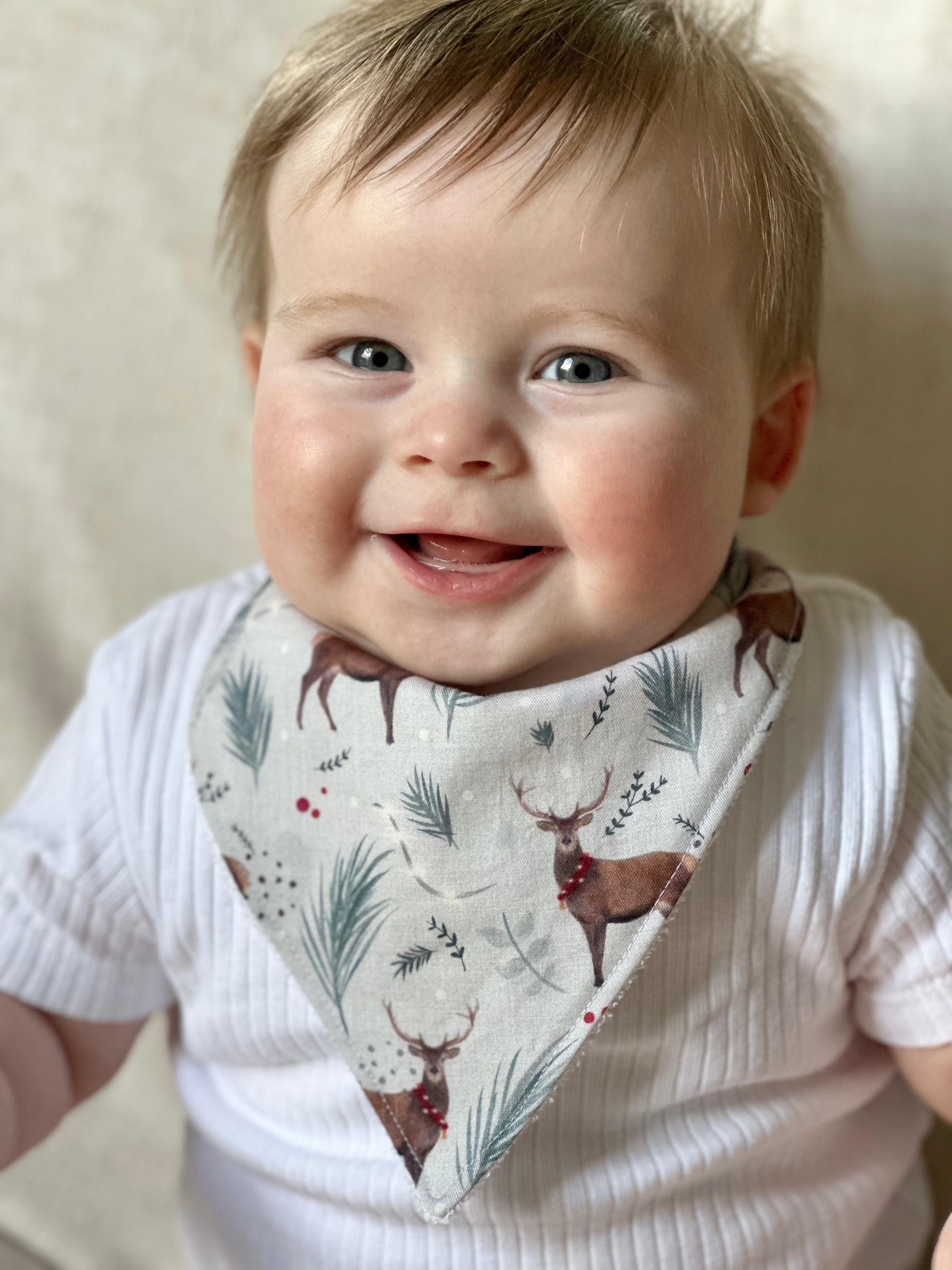 Reindeer bandana bib