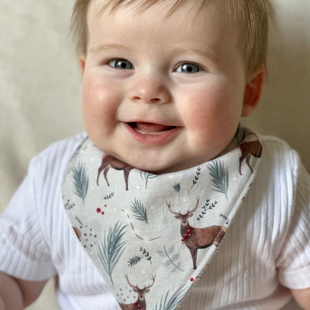 Reindeer bandana bib