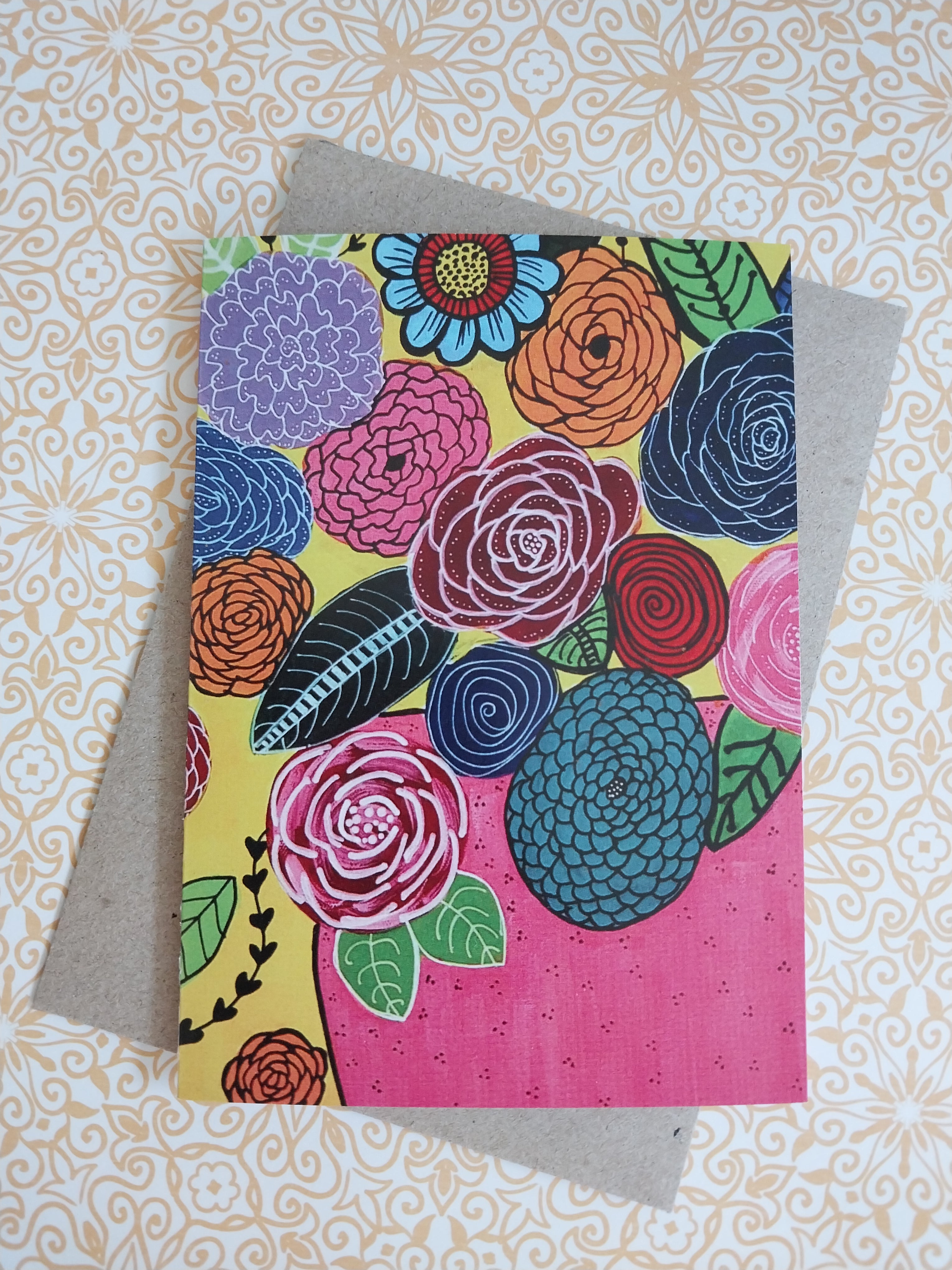 Spring Flowers Blank Greeting Card