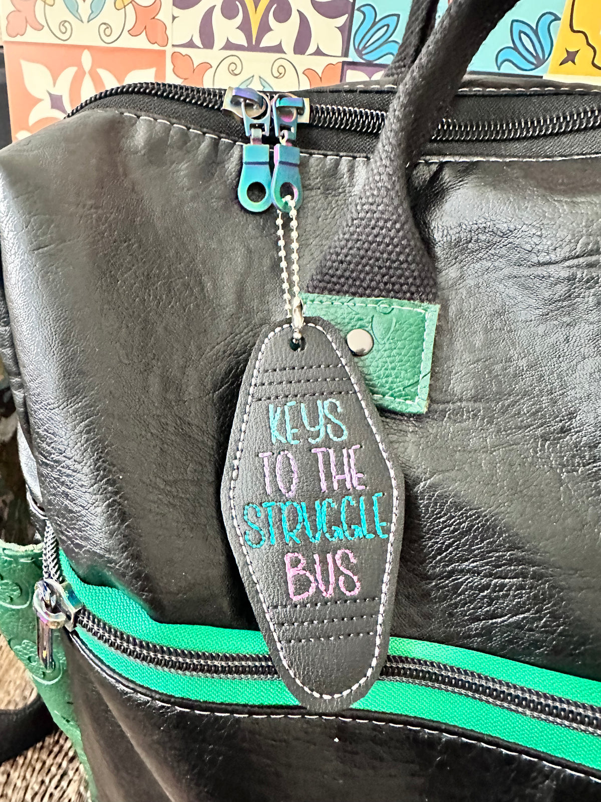 Struggle bus bag tag / book mark